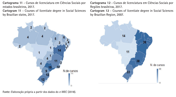 Cursos de Ciências Sociais