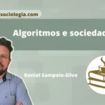 Algoritmos e sociedade: ilustração de rede digital conectada a uma silhueta humana