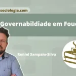 Governamentalidade: mãos estilizadas guiando engrenagens e pessoas, representando a arte de governar condutas segundo Foucault