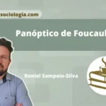 Alternativo: Panóptico: torre de vigilância central observando celas ao redor, conceito de Foucault