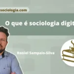 Sociologia digital: rede de conexões representando indivíduos e tecnologia