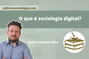 Sociologia digital: rede de conexões representando indivíduos e tecnologia