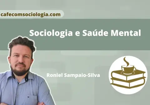 Sociologia e saúde mental: ilustração de pessoas conectadas em rede social representando o tema