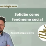 Solidão como fenômeno social: figura humana estilizada isolada em meio a uma multidão de silhuetas desconectadas