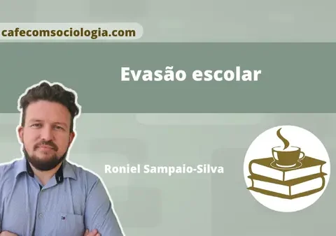 Evasão escolar no Brasil: sala de aula com carteiras vazias e jovem deixando a escola para trabalhar