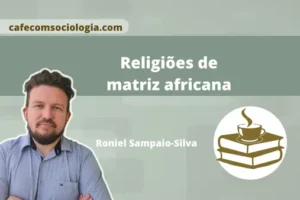 Religiões de matriz africana: símbolos do candomblé e da umbanda sobre fundo colorido representando a diversidade afro-brasileira
