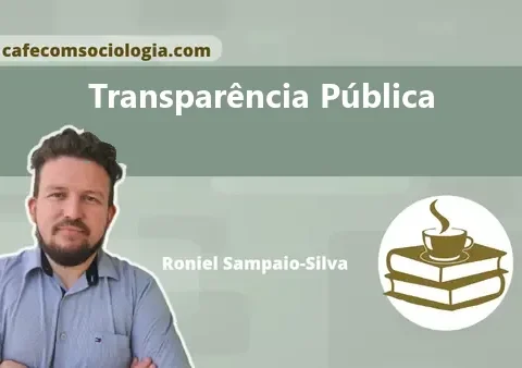 Ilustração conceitual de transparência pública: cúpula de vidro sobre prédio governamental e cidadãos com lupas observando documentos.