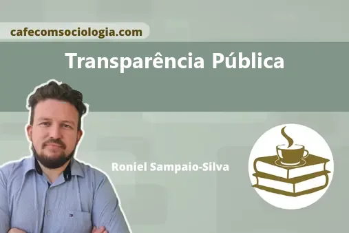 Ilustração conceitual de transparência pública: cúpula de vidro sobre prédio governamental e cidadãos com lupas observando documentos.