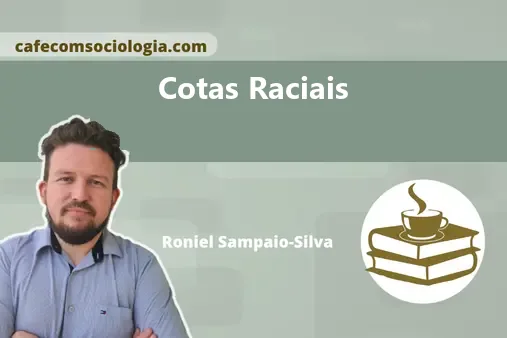 Ilustração de estudantes diversos em frente a uma universidade, representando cotas raciais e acesso à educação.